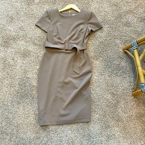 Calvin Klein Light Brown Size 6 Dress with Belt